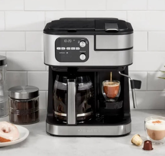 Cuisinart 4-in-1 Coffee Maker | 12-Cup Drip, K-Cup & Nespresso Compatible - PuriLite