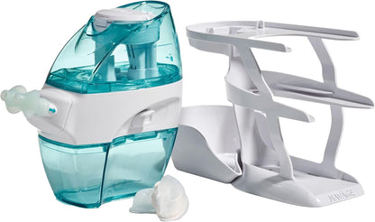 Navage Essentials Bundle – Powered Nasal Irrigation System – Saline Nasal Rinse Kit with Navage Nose Cleaner, 30 SaltPods & Countertop Caddy - PuriLite