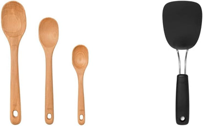 OXO Good Grips Wooden Spoon Set, 3-Piece, Brown