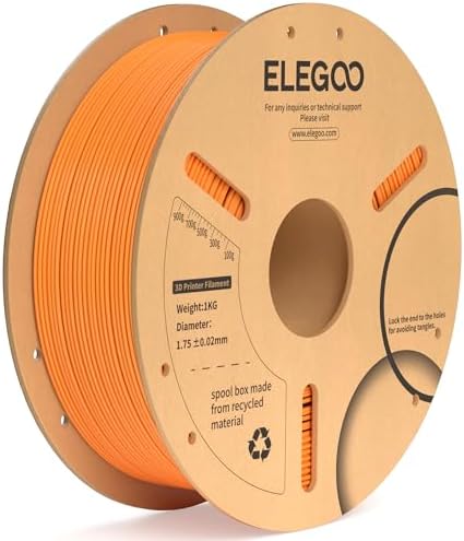 ELEGOO PLA+ Filament 1.75mm Black 4KG, PLA Plus 3D Printer Filament, Dimensional Accuracy +/- 0.02 mm, Tough & High Strength, Fit for Most FDM Printers(1KG/Spool, 2.2 lbs)