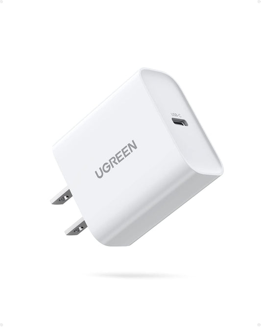 UGREEN 20W PD Fast Wall Charger Block USB C Power Delivery Adapter Compatible with iPhone 16 15 14 13 12 Pro Max SE 11, Pixel, Galaxy S25 S24, iPad mini Pro