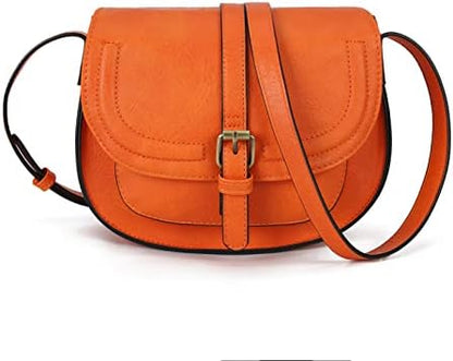 Crossbody Bags for Women Small Over the Shoulder Saddle Purses and Boho Cross body Handbags,Vegan Leather