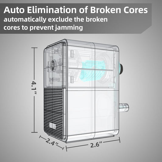 Deli Manual Pencil Sharpener, Auto-in Hand Crank Pencil Sharpener with Adjustable Point for Pencils and Colored Pencils, Pencil Sharpener for Kids, Students, Classroom, Home and Office, Gray
