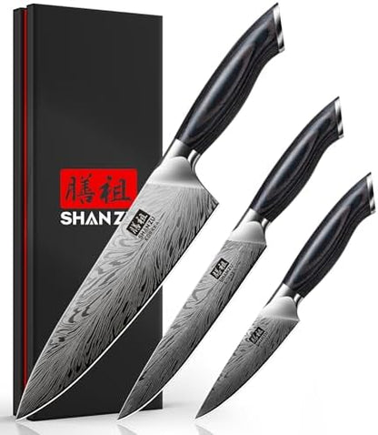 SHAN ZU Fillet Knife 7 Inch, Powder Steel Boning Knife High Carbon Japanese Filleting Knife, Ultra Sharp Deboning Knife for Meat Cutting, Fish Knife with Ergonomic Pakkawood Handle