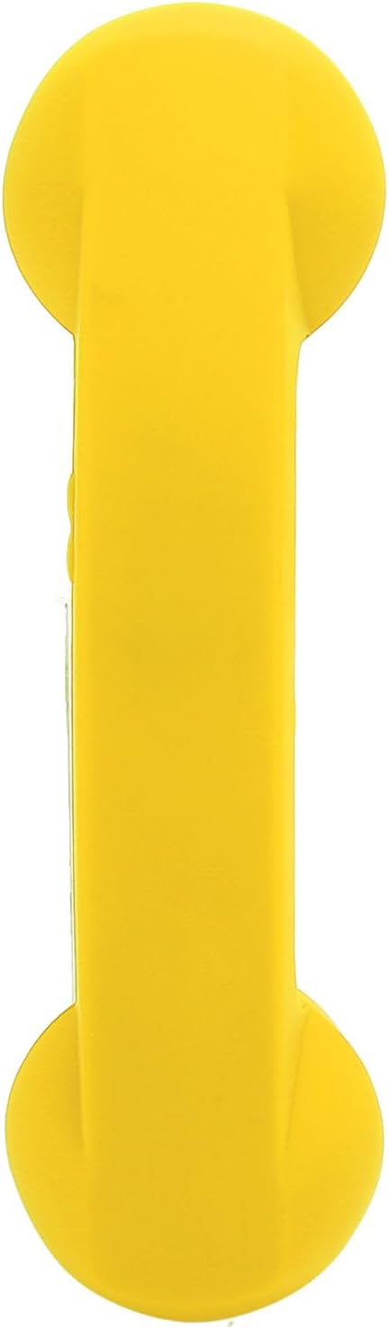 Qiilu Retro Telephone Handset for Mobile Phones - Rechargeable Radiation Proof Handset Receiver with USB Charging (Red)