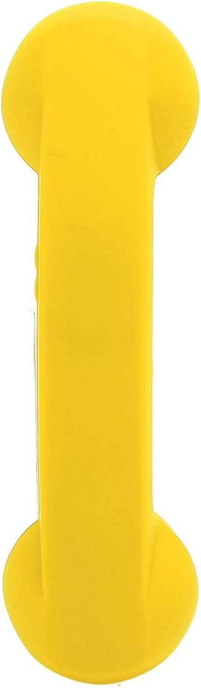 Qiilu Retro Telephone Handset for Mobile Phones - Rechargeable Radiation Proof Handset Receiver with USB Charging (Red)