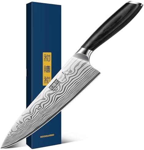 HOSHANHO Fillet Knife 7 Inch, Razor Sharp Boning Knife for Meat Poultry Chicken Cutting, Japanese High Carbon Powder Steel Fish Knife with Flexible Blade and Pakkawood Handle