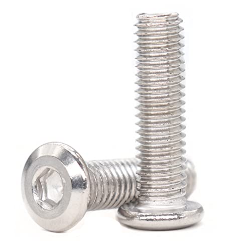 binifiMux 4pcs M10-1.25 x 70mm Serrated Flanged Hex Bolts Flange Hexagon Screws, Stainless Steel 18-8 (304), Plain Finish, DIN 6921