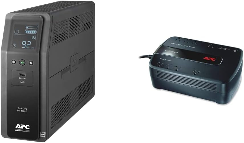 APC BR1000MS Sine Wave UPS Battery Backup & Surge Protector, 1000VA, Backups Pro, Black