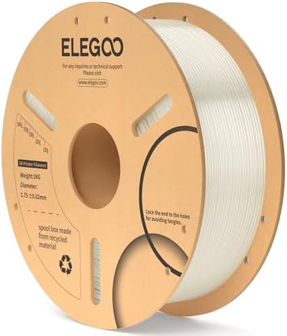 ELEGOO PLA Filament 1.75mm Black 1KG,3D Printer Filament Dimensional Accuracy +/- 0.02mm,1kg Cardboard Spool(2.2lbs) 3D Printing Filament Fits for Most FDM 3D Printers