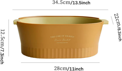 Kitchen Washbas Food Strainer Drain Basket Rotating Drainer Double-Layer Basin Vegetable Fruit Washing Strainer