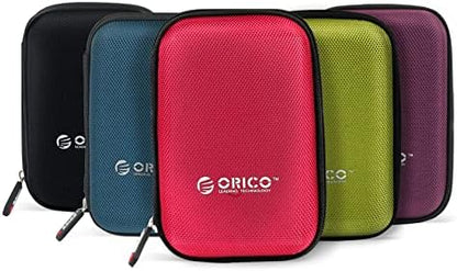 ORICO 5 Pack External Hard Drive Case 2.5 Inch Shockproof Hard Drive Bag Travel Electronics Organizer Carry Case for WD, Toshiba, Seagate, Samsung, Hitachi Hard Drive and Accessories like SD Card, USB Cable, Power Bank, Earphone, Black