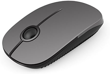Wireless Mouse, Vssoplor 2.4G Slim Portable Computer Mice with Nano Receiver for Notebook, PC, Laptop, Computer-Black and Silver