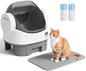 VICTONE Open-Top Self-Cleaning Cat Litter Box Plug & Play Multi-Cat, Grey