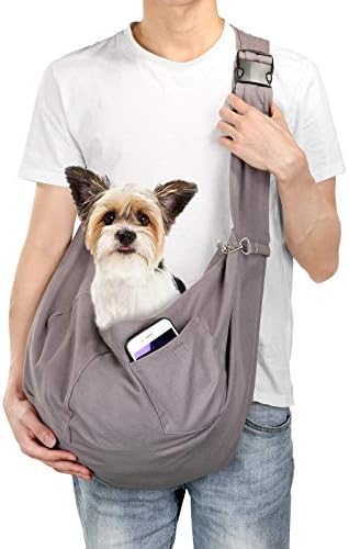 Ownpets Pet Sling Carrier Bag Safe, Fit Medium&Small Size Cats&Dogs, The Maximum Load 9~13lb Comfortable, Adjustable, Perfect for Daily Walk, Outdoor Activity and Weekend Adventure, Pink