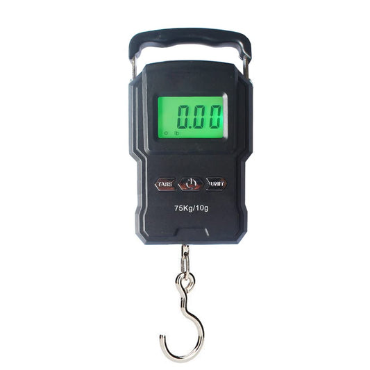 YAGSUW Portable Electronic Hook Scale Digital Hanging Bag Luggage Weight Scale Fishing Scale with Measuring Tape 165Lb Black - PuriLite