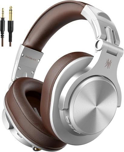 OneOdio A70 Fusion Bluetooth Over Ear Headphones with 72H Playtime, Studio DJ Headphones with Share-Port, Wired and Wireless Recording Headphones with Stereo Sound for Electric Drum Piano Guitar AMP