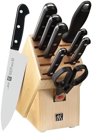 Zwilling J.A. Henckels HI Forged Contour 9 PC Block Set, Black/Silver