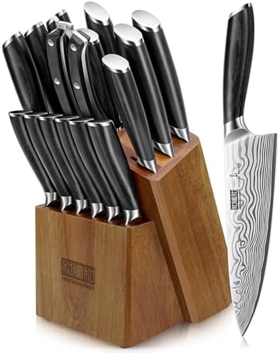 HOSHANHO Fillet Knife 7 Inch, Razor Sharp Boning Knife for Meat Poultry Chicken Cutting, Japanese High Carbon Powder Steel Fish Knife with Flexible Blade and Pakkawood Handle