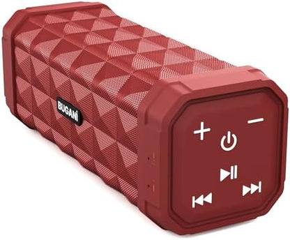 M99 Bluetooth Speaker, BUGANI Wireless Portable Speaker Stereo Sound, IPX5 Speaker, Built-in Microphone 24H Play, Bluetooth 5.0, USB-C Charging, Outdoor Speaker Suitable for Home Hiking, Red