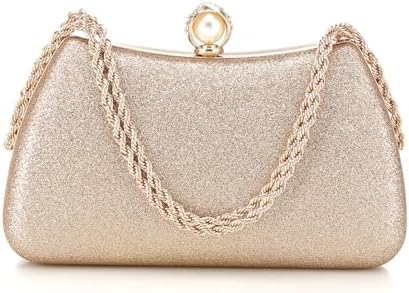 Buric Evening Clutch Bag for Women Glitter Shiny Dress Purse Wedding Bride Handbags Evening Clutches for Cocktail Party
