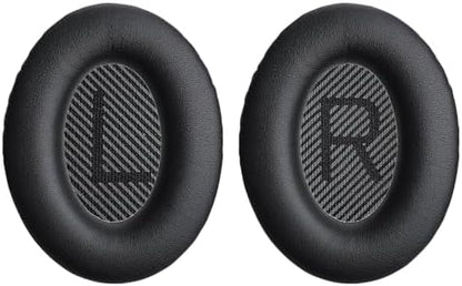 Replacement Ear Pads Earpads for Bose QuietComfort QC 2 15 25 35 Ear Cushion for QC2 QC15 QC25 QC35 SoundLink SoundTrue Around-Ear II AE2 (Black)