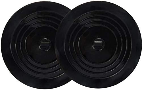 V-TOP Tub Stopper 2 Pack, 6 inches Large Silicone Drain Plug Hair Stopper Flat Suction Cover for Kitchen Bathroom Accessories and Laundry