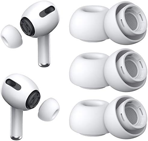 YUWAKAYI [3 Pairs] Replacement Ear Tips for AirPods Pro & Pro 2nd Gen with Noise Reduction Holes, Silicone Ear Tips with Portable Storage Box & Fit in Charging Case (S/M/L)