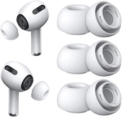 YUWAKAYI [3 Pairs] Replacement Ear Tips for AirPods Pro & Pro 2nd Gen with Noise Reduction Holes, Silicone Ear Tips with Portable Storage Box & Fit in Charging Case (S/M/L)