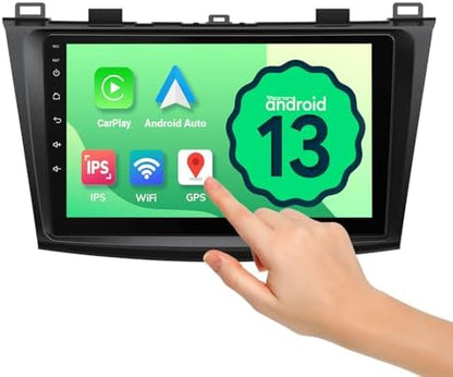 Eonon Android 13 Radio Compatible with Mazda 3 2010 2011 2013 2013 CarPlay & Android Auto, 2GB+32GB, Car Stereo for 2010-2013 Mazda 3 Headunit, 9'' IPS Screen, Bluetooth 5.4, Backup Camera-M3BLA13