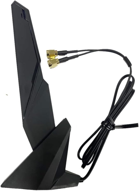 SMA WiFi 6e 2T2R Antenna 2.4G/5G Dual Band for GIGABYTE AORUS Z390 Z270 Z370 Z490 Z590 Z690 X470 X570 X570S X570I H470 H470I H610 B460 B450 B550 B560 B660 AX X299X Magnetic Base PC Desktop
