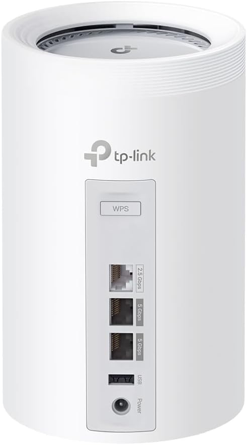 TP-Link Deco BE11000 Tri-Band WiFi 7 Mesh (Deco BE65 Pro) - 11 Gbps, 6 GHz/5 GHz/2.4 GHz Bands, 5 Gbps Ports, MLO, 320 MHz Channels, HomeShield, Universal Compatibility - 2-Pack