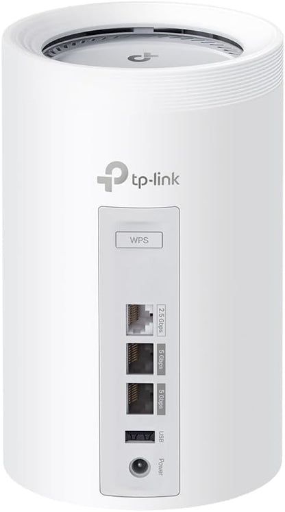 TP-Link Deco BE11000 Tri-Band WiFi 7 Mesh (Deco BE65 Pro) - 11 Gbps, 6 GHz/5 GHz/2.4 GHz Bands, 5 Gbps Ports, MLO, 320 MHz Channels, HomeShield, Universal Compatibility - 2-Pack