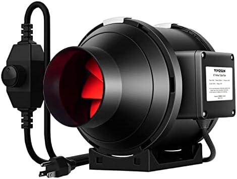 VIVOSUN T6 6 Inch 390 CFM Inline Duct Fan with Variable Speed Controller HVAC Blower for Ventilation