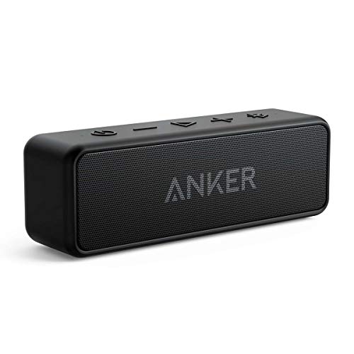 Anker SoundCore 2 Portable Bluetooth Speaker with Better Bass, 24-Hour Playtime, 66ft Bluetooth Range, IPX7 Water Resistance & Built-in Mic, Dual-Driver Wireless Speaker (Red)
