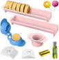 305Pcs Cake Pop Mold Kit, Durable PP Cake Pop Cutter and Pusher with 2 Trays， Circle Cake Pop Molds Shapes with Lollipop Sticks, Treat Bags, Twist Ties, Brush, Cake Pop Maker for Home Baking Desserts