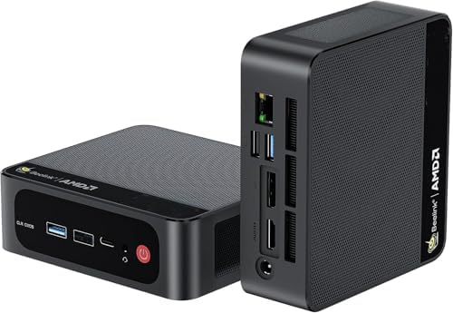 Beelink Mini PC SER5 MAX with AMD Ryzen 7 6800U, 32GB LPDDR5 1TB NVMe M.2 SSD, DP/HDMI/Type-c Triple Display Output,WiFi6,1000M LAN, BT5.2, W-11 Mini Computer