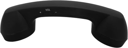 Qiilu Retro Telephone Handset for Mobile Phones - Rechargeable Radiation Proof Handset Receiver with USB Charging (Red)