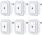 Uigos LED Night Light Lamp with Smart Sensor Dusk to Dawn Sensor, Daylight White, 0.5W Plug-in, 6-Pack