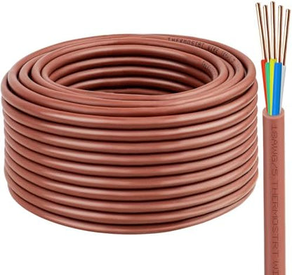 XRDS -RF 18/5 Thermostat Wire - 75 Feet, 5 Conductor Thermostat Cable for HVAC Heating and Cooling - 18 AWG Copper Wire