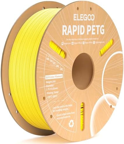 ELEGOO Rapid PETG Filament 1.75mm Black 1KG, 3D Printer Filament Max 600 mm/s High Speed Printing, Dimensional Accuracy +/- 0.02 mm Fit Most FDM Printer 1kg Cardboard Spool