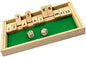 Wooden Shut The Box Game for 2 Players, Double-Sided Dice Board Math Game, Classic 12 Number Flip Tile Educational Board Game for Home and Indoor Play - PuriLite