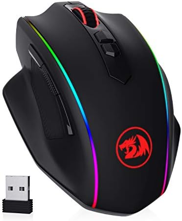 Redragon M686 Wireless Gaming Mouse, 16000 DPI Wired/Wireless Mouse with Professional Sensor, 45-Hour Durable Power Capacity, Customizable Macro and RGB Backlight for PC/Mac/Laptop