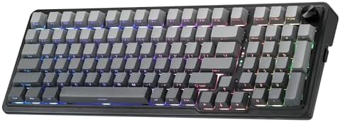 Redragon K686 PRO 98 Keys Wireless Gasket RGB Gaming Keyboard, 3-Modes Anime Mechanical Keyboard w/Hot-Swap Socket, Dedicated Knob Control & Sound Absorbing Pads, Custom Hi-Fi Linear Switch