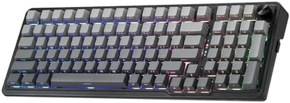 Redragon K686 PRO 98 Keys Wireless Gasket RGB Gaming Keyboard, 3-Modes Anime Mechanical Keyboard w/Hot-Swap Socket, Dedicated Knob Control & Sound Absorbing Pads, Custom Hi-Fi Linear Switch