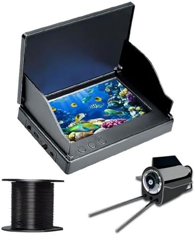 Colitt Underwater Fishing Camera, 2025 New Colitt Fishing Camera, 4.3 Inch LCD and HD Lens, 220° Wide Angle, with Night Vision Light, for Ice Lakes Sea Boat Fishing (50m)