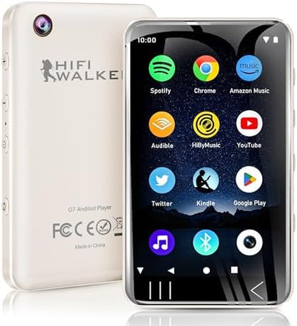 MP3 Player with Bluetooth and WiFi, Music Player with Camera Spotify Pandora,Amazon Music, 4" Touch Screen Android MP4 MP3 Player with Speaker 144GB MP4 & MP3 Player for Travel Sport