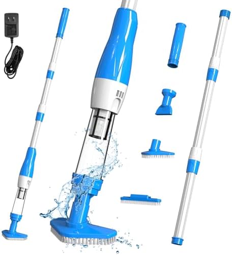 4 in 1 Cordless Rechargeable Small Pool Vacuum spa hot tub (ice Blue)