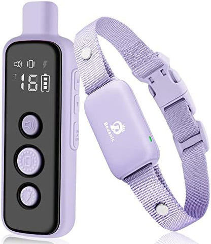 Bousnic Shock Collar for Dogs - Waterproof Rechargeable Dog Electric Training Collar with Remote for Small Medium Large Dogs with Beep, Vibration, Safe Shock Modes (8-120 Lbs) (Green)