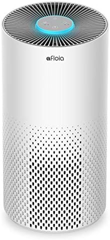 Afloia Air Purifiers for Bedroom Large Room Up to 1076 Ft², 3-Stage Air Filter for Home 22 dB, Air Cleaner for Pets Dust Dander Mold Pollen, Odor Smoke Eliminator, Kilo White, 7 Color Light